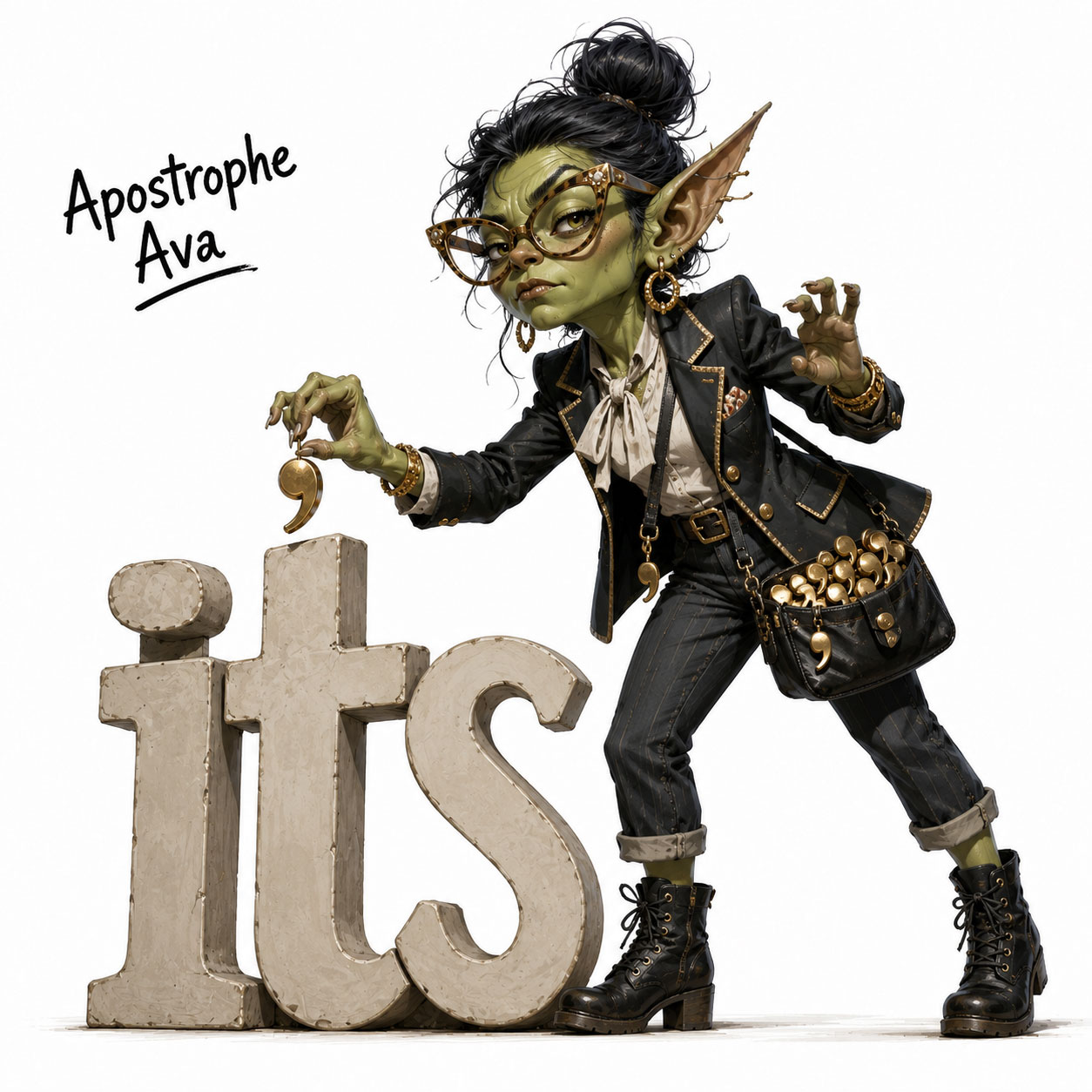 Apostrophe Ava dropping an apostrophe onto the word “its”